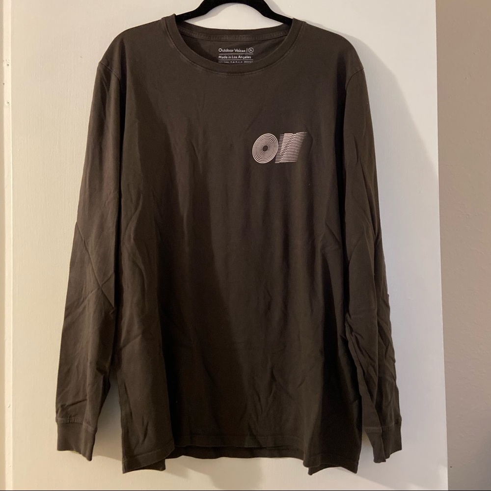 Outdoor Voices Long Sleeve Graphic Logo OV T Shirt XL